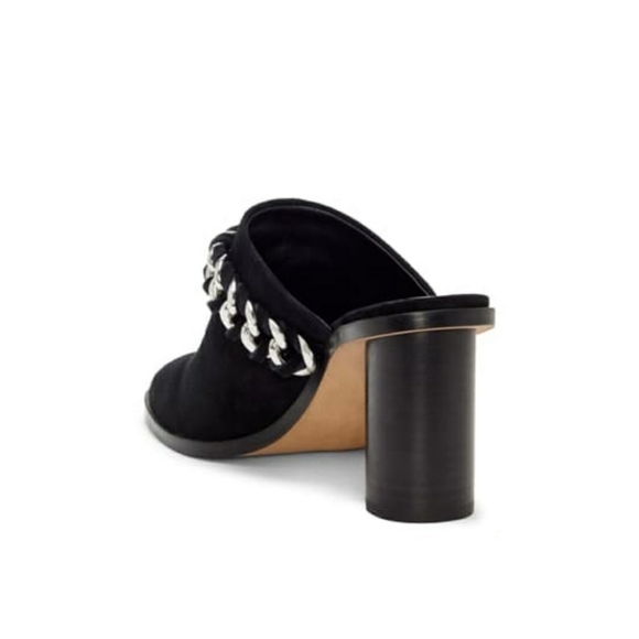 rebecca Minkoff Gayiah Suede Stacked Heeled Mules - Picture 3 of 16